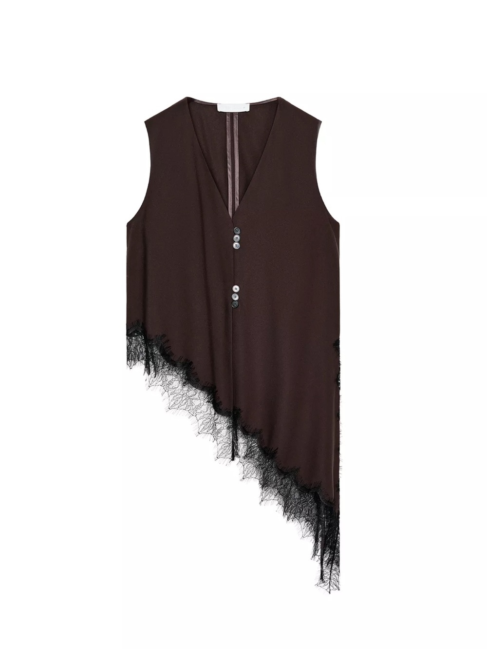 Zara Asymmetric Lace Top